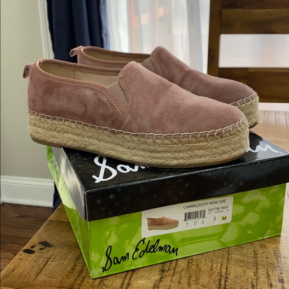 Sam Edelman Dusty Rose Espadrille Platform Slip-On